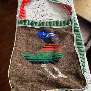 Vintage 1970s bold multicolored hippie boho tote/ purse/bag